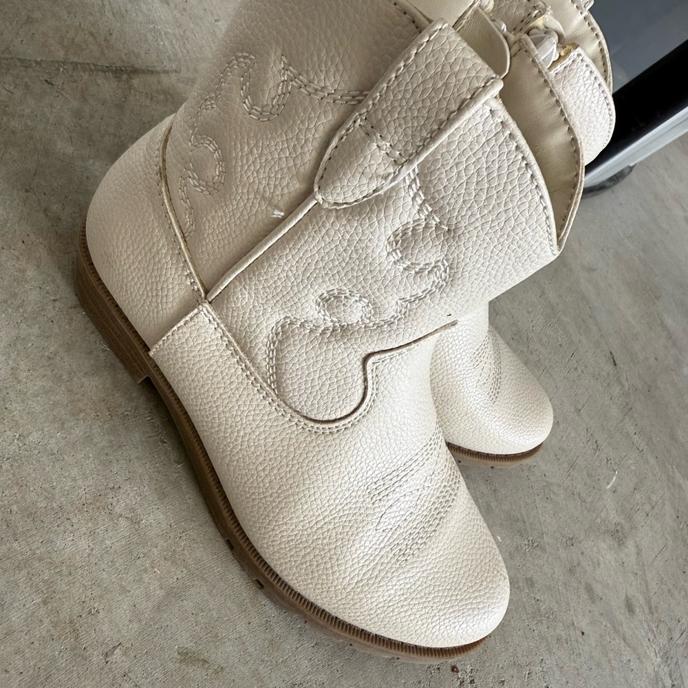 Cat & Jack Cream Ankle Boots